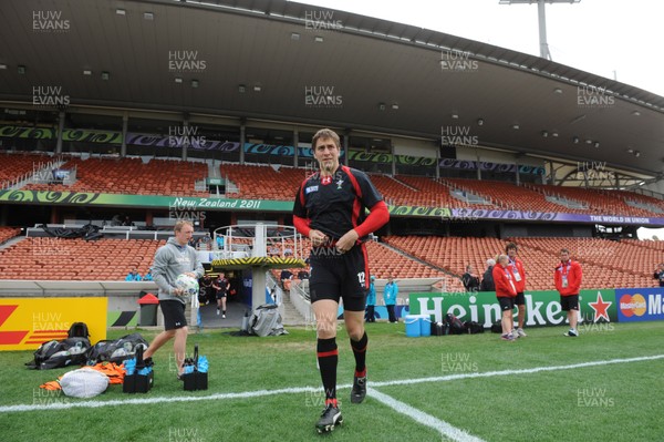 01.10.11 - Wales Rugby Captains Run - Ryan Jones during training. 