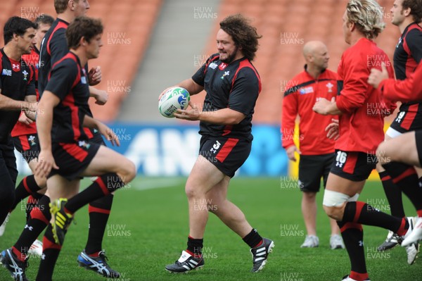 01.10.11 - Wales Rugby Captains Run - Adam Jones during training. 