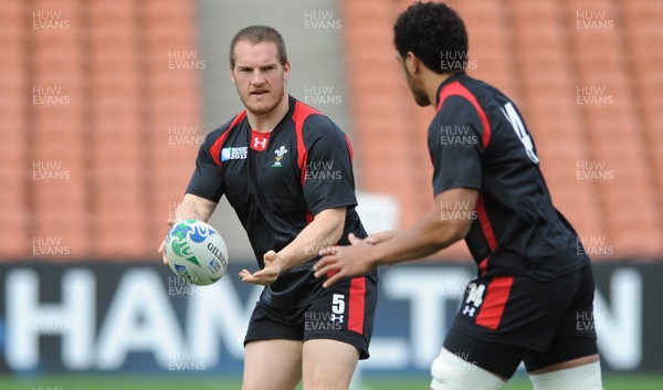 01.10.11 - Wales Rugby Captains Run - Gethin Jenkins during training. 