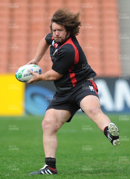 01.10.11 - Wales Rugby Captains Run - Adam Jones during training. 