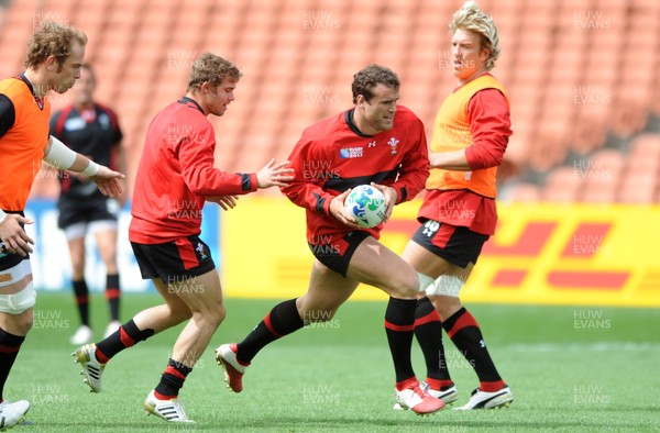 01.10.11 - Wales Rugby Captains Run - Jamie Roberts during training. 