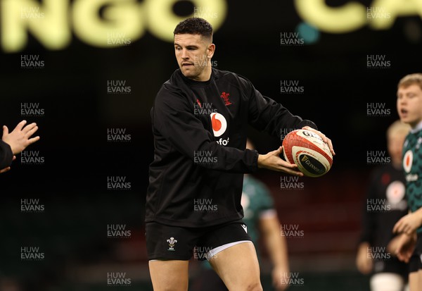 020224 - Wales Rugby Captains Run the day before the first 6 Nations game against Scotland - Owen Watkin during training