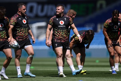 030726 - Wales Rugby Captains Run ahead of their first Nations Championship game against Fiji tomorrow in Cardiff - Dewi Lake during training