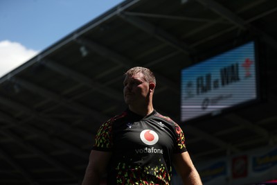 030726 - Wales Rugby Captains Run ahead of their first Nations Championship game against Fiji tomorrow in Cardiff - Dewi Lake during training