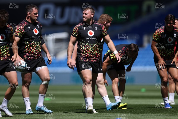 030726 - Wales Rugby Captains Run ahead of their first Nations Championship game against Fiji tomorrow in Cardiff - Dewi Lake during training