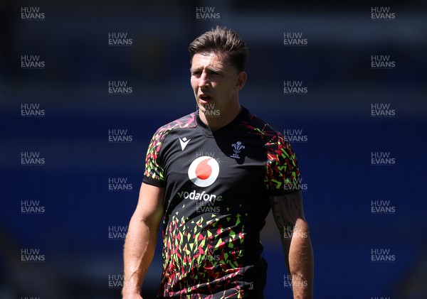 030726 - Wales Rugby Captains Run ahead of their first Nations Championship game against Fiji tomorrow in Cardiff - Josh Adams during training