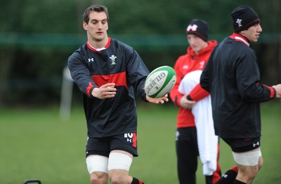 04.02.12 - Wales Rugby Captains Run -.Sam Warburton during training..