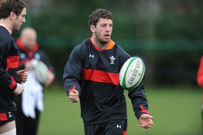 04.02.12 - Wales Rugby Captains Run -.Alex Cuthbert during training..