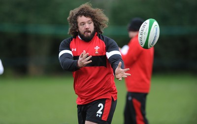 04.02.12 - Wales Rugby Captains Run -.Adam Jones during training..