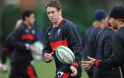 04.02.12 - Wales Rugby Captains Run -.Ryan Jones during training..