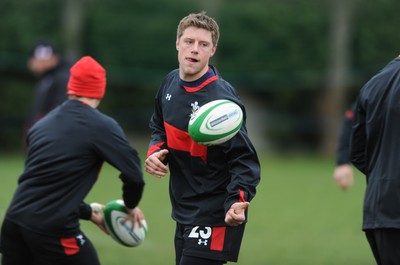 04.02.12 - Wales Rugby Captains Run -.Rhys Priestland during training..