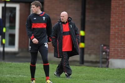 04.02.12 - Wales Rugby Captains Run -.Defence coach Shaun Edwards during training..