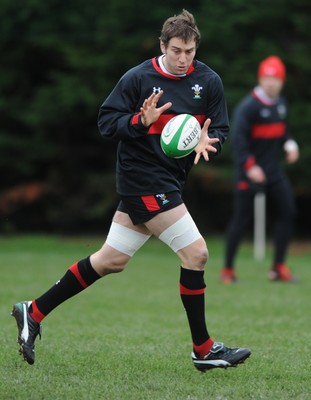 04.02.12 - Wales Rugby Captains Run -.Ryan Jones during training..