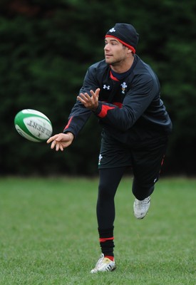 04.02.12 - Wales Rugby Captains Run -.Mike Phillips during training..