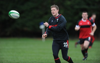 04.02.12 - Wales Rugby Captains Run -.Rhys Priestland during training..