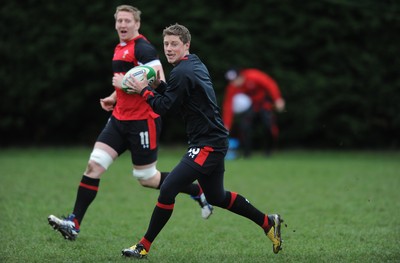 04.02.12 - Wales Rugby Captains Run -.Rhys Priestland during training..