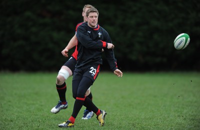 04.02.12 - Wales Rugby Captains Run -.Rhys Priestland during training..