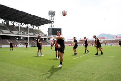 040725 - Wales Rugby Captains Run at Mikuni World Stadium ahead of the game against Japan - Kieran Hardy