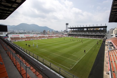 040725 - Wales Rugby Captains Run at Mikuni World Stadium ahead of the game against Japan - General View of the stadium