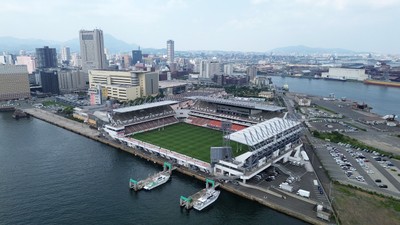 040725 - Wales Rugby Captains Run at Mikuni World Stadium ahead of the game against Japan - General View of the stadium