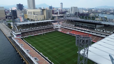 040725 - Wales Rugby Captains Run at Mikuni World Stadium ahead of the game against Japan - General View of the stadium