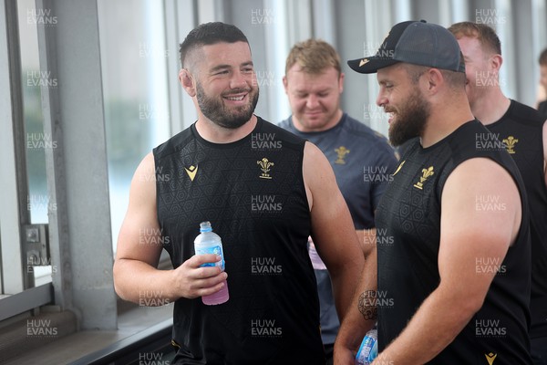 040725 - Wales Rugby walk to the stadium for their Captains Run at Mikuni World Stadium ahead of the game against Japan - Gareth Thomas