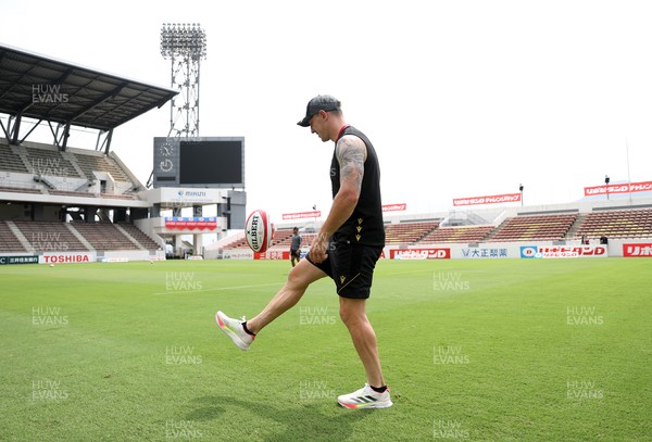 040725 - Wales Rugby Captains Run at Mikuni World Stadium ahead of the game against Japan - Josh Adams