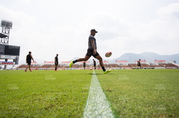 040725 - Wales Rugby Captains Run at Mikuni World Stadium ahead of the game against Japan - Ben Thomas during training