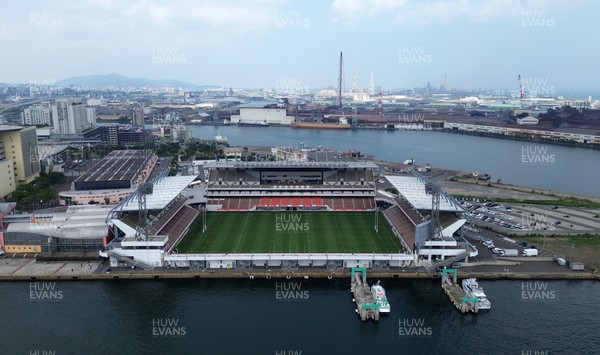 040725 - Wales Rugby Captains Run at Mikuni World Stadium ahead of the game against Japan - General View of the stadium