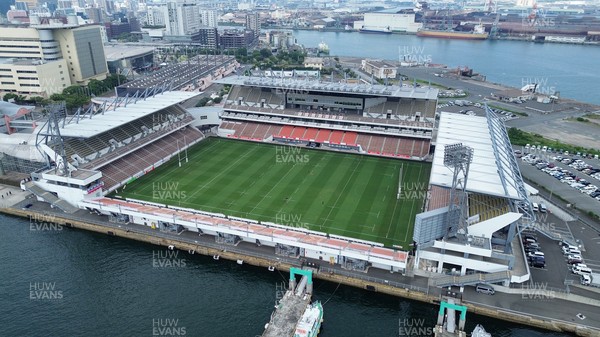 040725 - Wales Rugby Captains Run at Mikuni World Stadium ahead of the game against Japan - General View of the stadium