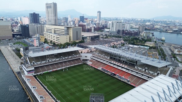 040725 - Wales Rugby Captains Run at Mikuni World Stadium ahead of the game against Japan - General View of the stadium