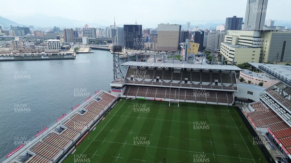 040725 - Wales Rugby Captains Run at Mikuni World Stadium ahead of the game against Japan - General View of the stadium