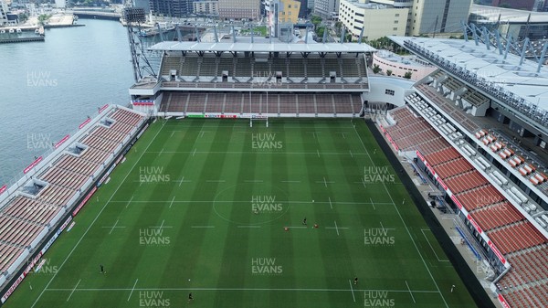 040725 - Wales Rugby Captains Run at Mikuni World Stadium ahead of the game against Japan - General View of the stadium