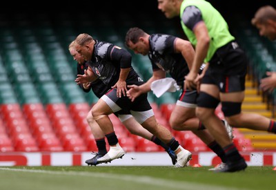 040823 - Wales Captains Run ahead of their first Rugby World Cup warm up game against England - Corey Domachowski during training