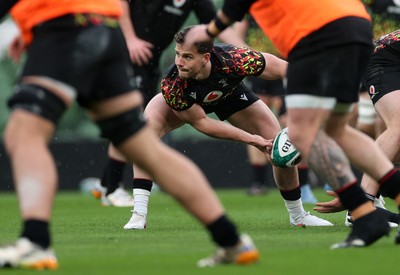 050326 - Wales Rugby Captains Run ahead of their Six Nations game against Ireland tomorrow evening - Kieran Hardy during training