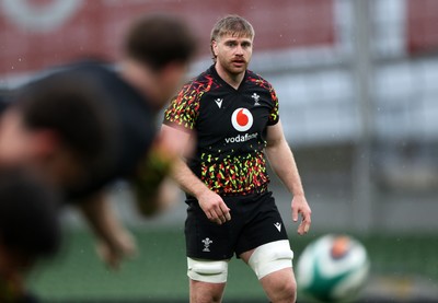 050326 - Wales Rugby Captains Run ahead of their Six Nations game against Ireland tomorrow evening - Aaron Wainwright during training