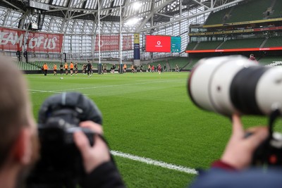 050326 - Wales Rugby Captains Run ahead of their Six Nations game against Ireland tomorrow evening - General View of Wales training