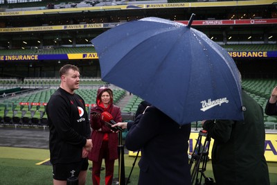 050326 - Wales Rugby Captains Run ahead of their Six Nations game against Ireland tomorrow evening - Dewi Lake speaks to the media