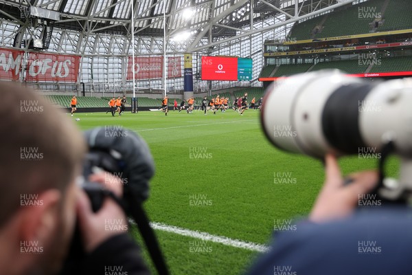 050326 - Wales Rugby Captains Run ahead of their Six Nations game against Ireland tomorrow evening - General View of Wales training