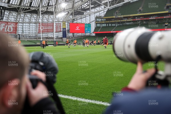 050326 - Wales Rugby Captains Run ahead of their Six Nations game against Ireland tomorrow evening - General View of Wales training