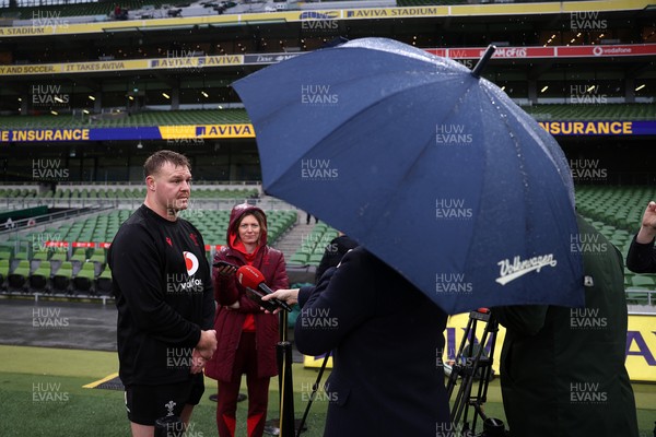 050326 - Wales Rugby Captains Run ahead of their Six Nations game against Ireland tomorrow evening - Dewi Lake speaks to the media
