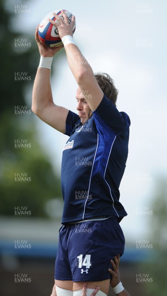05.08.11 - Wales Rugby Captains Run - Alun Wyn Jones during training. 