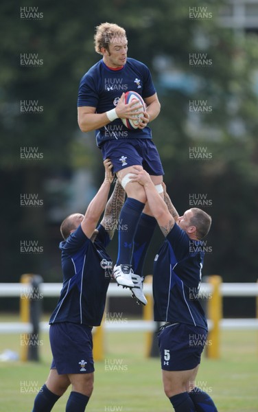 05.08.11 - Wales Rugby Captains Run - Alun Wyn Jones during training. 