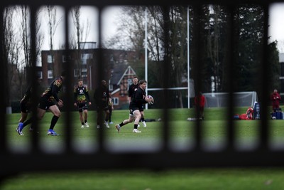 060226 - Wales Rugby Captains Run ahead of their first Six Nations game against England - Dan Edwards during training