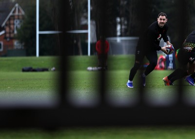 060226 - Wales Rugby Captains Run ahead of their first Six Nations game against England - Tomos Williams during training