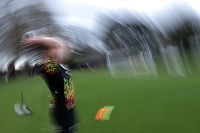 060226 - Wales Rugby Captains Run ahead of their first Six Nations game against England - Dewi Lake during training