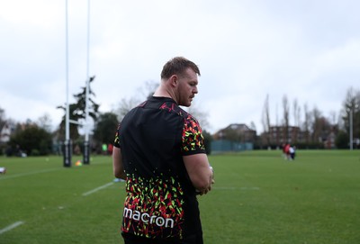 060226 - Wales Rugby Captains Run ahead of their first Six Nations game against England - Dewi Lake during training