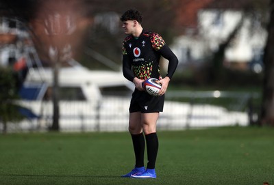 060226 - Wales Rugby Captains Run ahead of their first Six Nations game against England - Eddie James during training