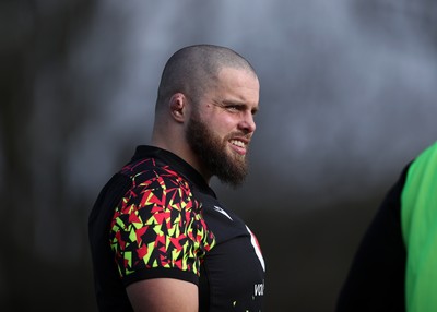 060226 - Wales Rugby Captains Run ahead of their first Six Nations game against England - Nicky Smith during training