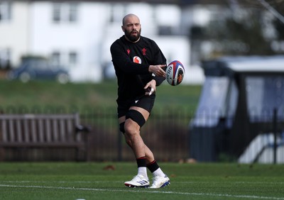 060226 - Wales Rugby Captains Run ahead of their first Six Nations game against England - Josh Macleod during training